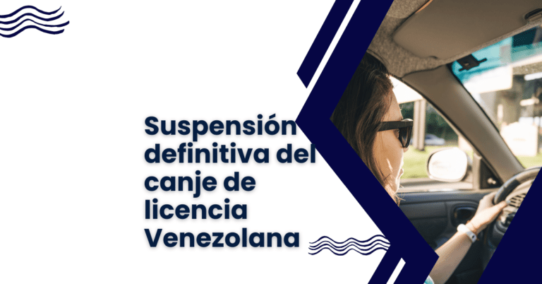 Suspensión definitiva del canje de licencia de conducir de Venezuela en España