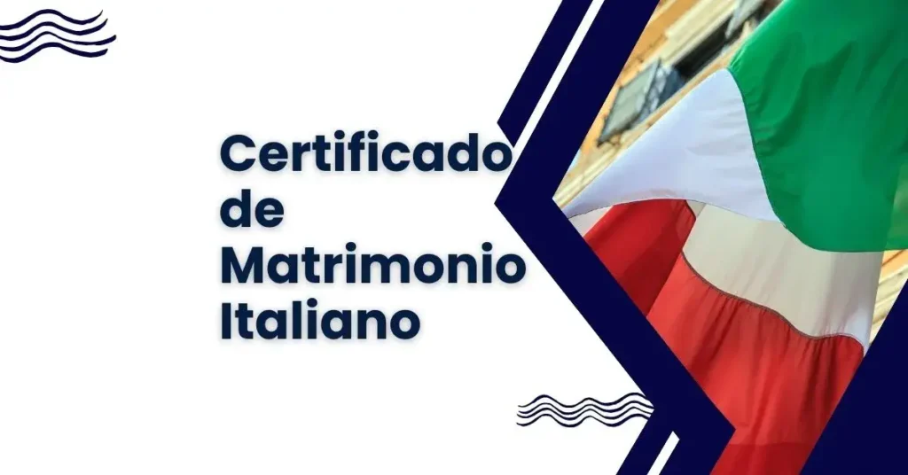 certificado de matrimonio italiano